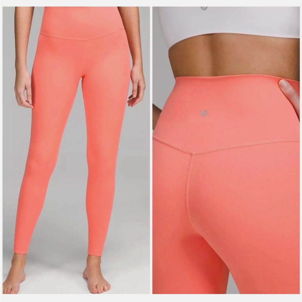 Lululemon Athletica Bright Coral Leggings - worn once